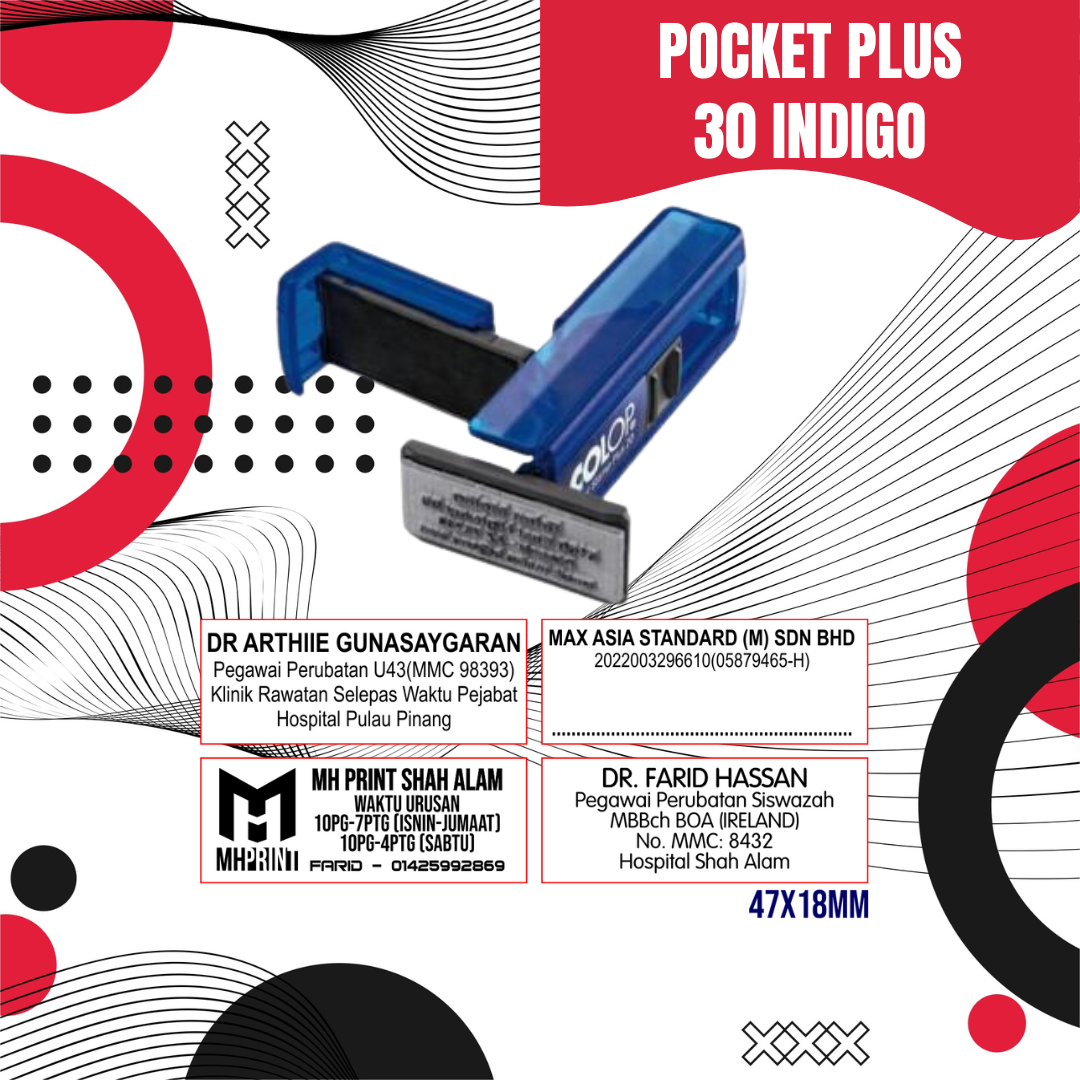 Colop Pocket Plus 30 Indigo pocket stamp