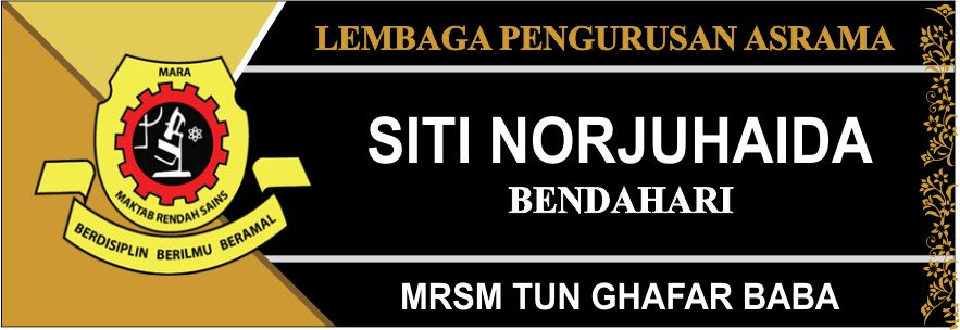 MRSM-17 name tag design