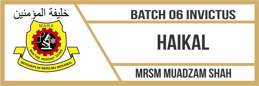 MRSM-25 name tag design