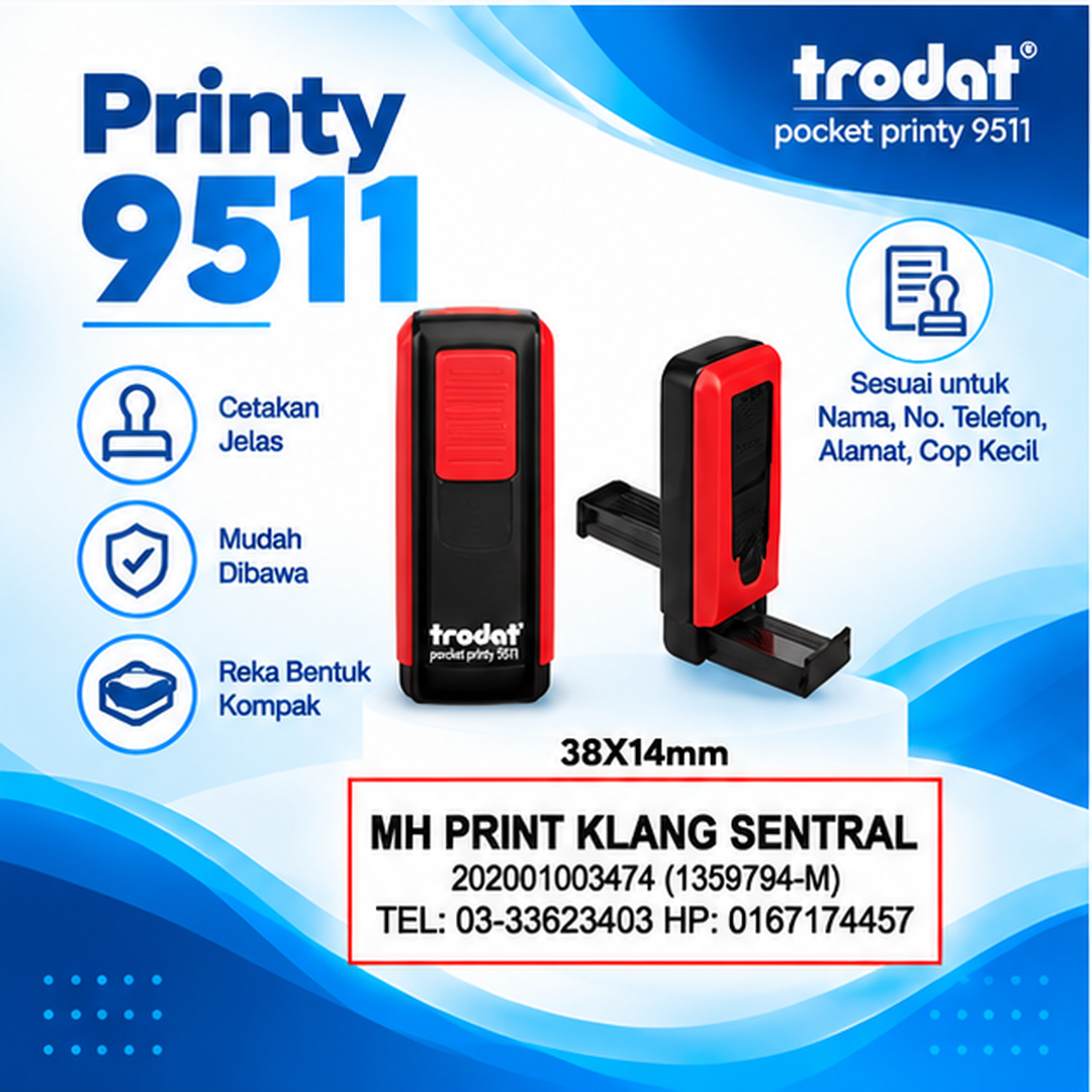 Trodat Printy 9511 self-inking stamp