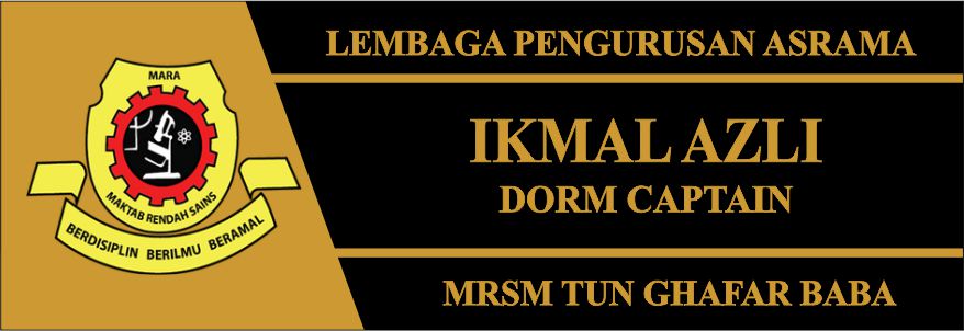 MRSM-16 name tag design