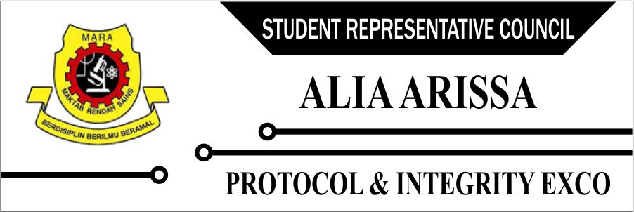 MRSM-21 name tag design