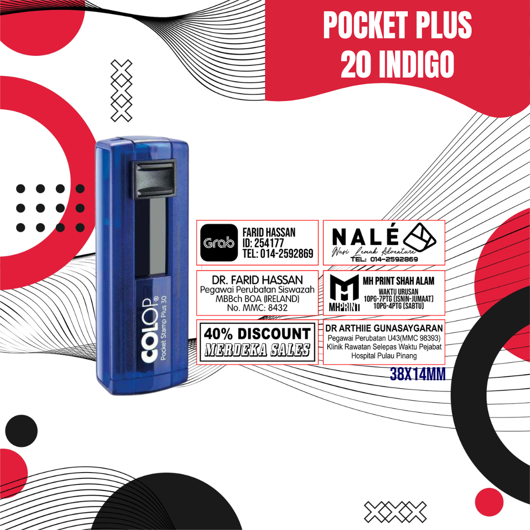 Colop Pocket Plus 20 Indigo pocket stamp