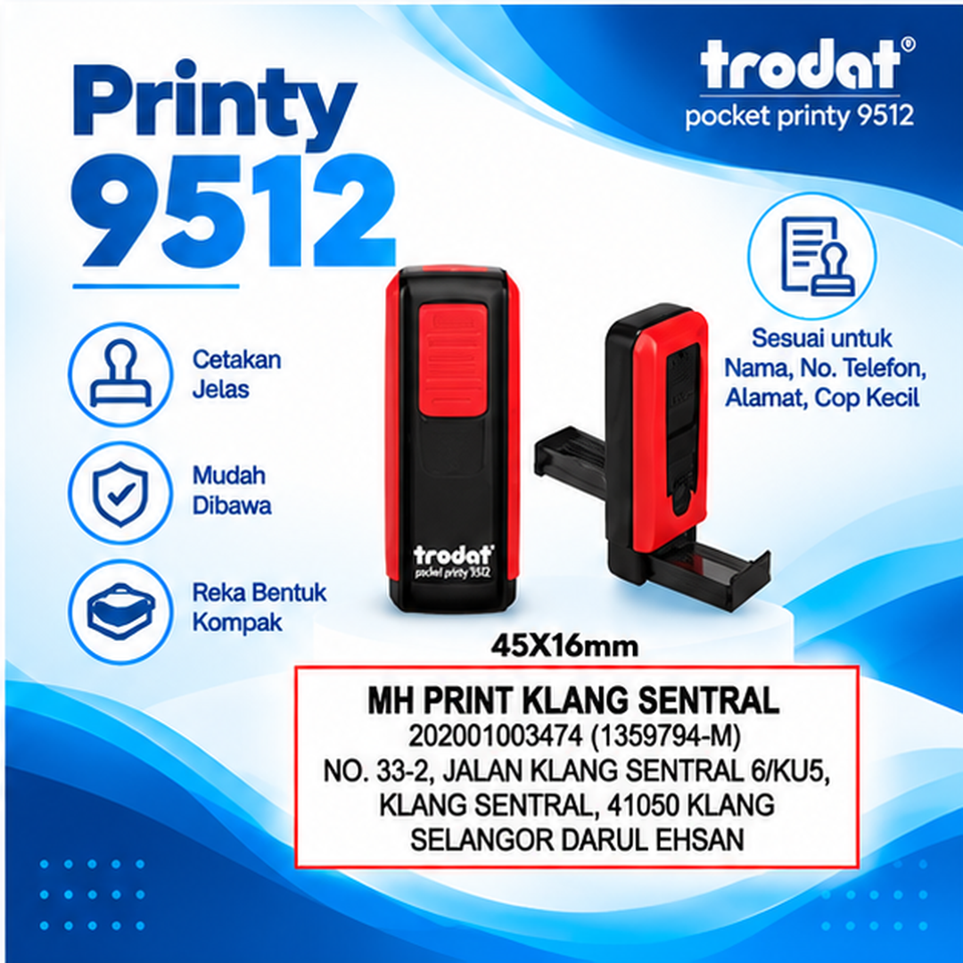 Trodat Printy 9512 self-inking stamp