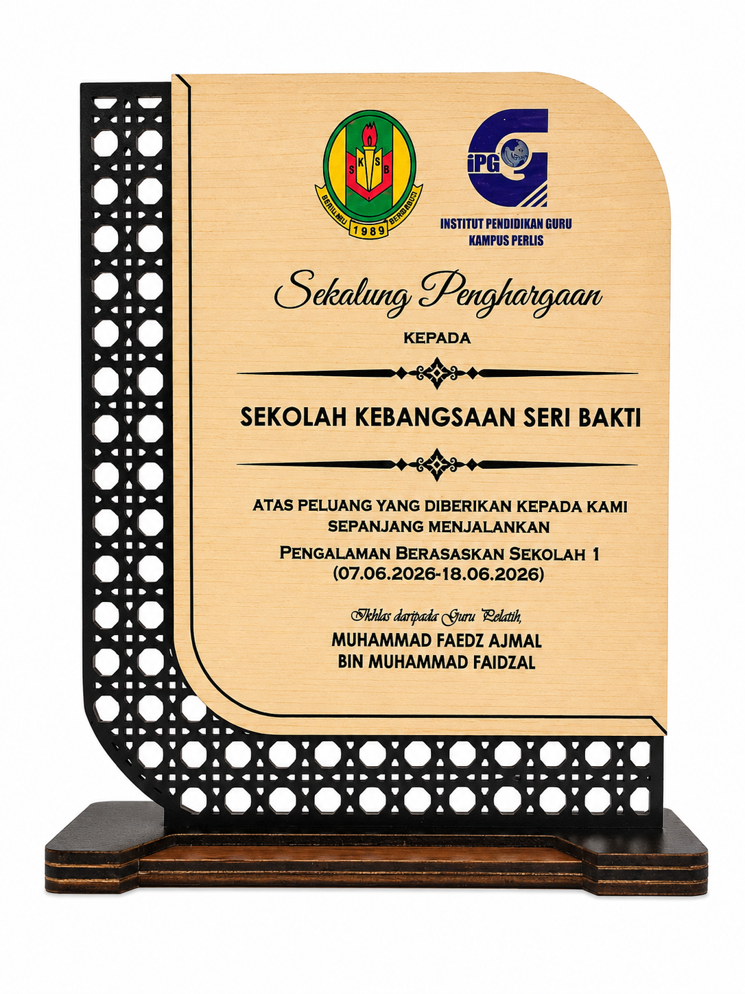 Plaque Standard design PS-02